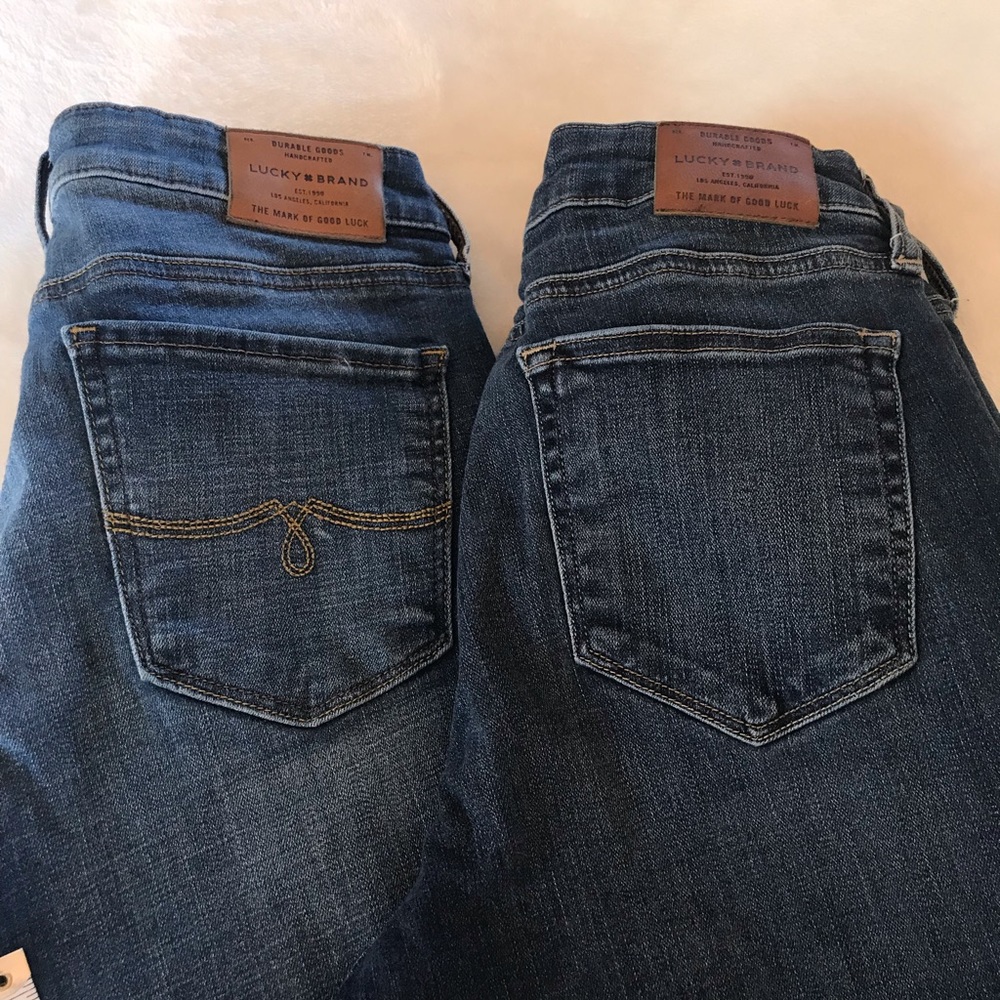 Set of 2 pair Lucky Brand size 8 jeans Lolita